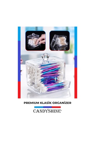 Premium Klasik Pamuklu Çubuk Organizer Kozmetik Düzenleyici