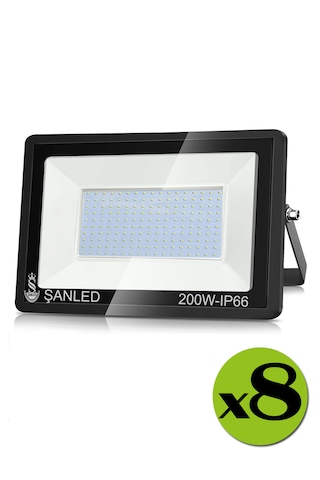 200w 22.000 Lümen 6500k Beyaz Işık Smd Led Projektör-8 Adet