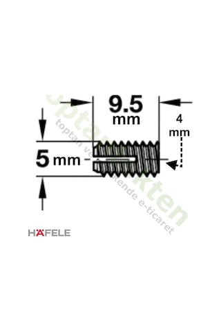 Hafele Dübel Açılan Plastik Beyaz 5X9.5Mm