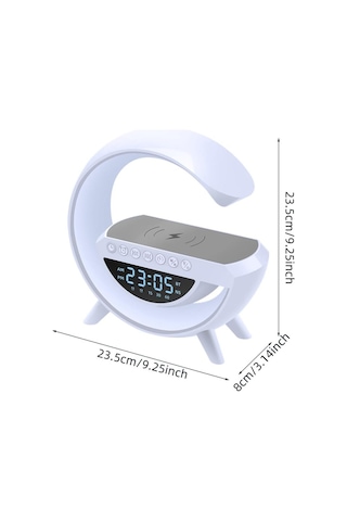 Bluetooth G Hoparlör Rgb Led Işıklı Speaker Alarm Saat Aux Usb Sd Kart Wireless Şarj