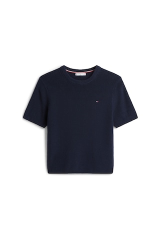 Tommy Hilfiger Co Cardı Stıtch C-nk S/s Sweater Kadın Mavi Kazak - Ww0ww48793