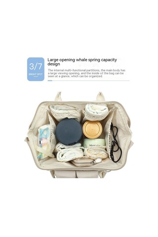 Unicomlife Dimute Shop Çok Fonksiyonlu Usb Anne Ve Bebek Çantı-beyaz Beyaz