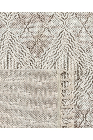 Madame Coco Clavier Saçaklı Halı - Kemik - 200x300 Cm Çok Renkli