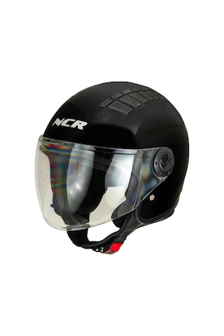 Air Çenesiz Kask Parlak Siyah Ece Belgeli Parlak Siyah Parlak Siyah