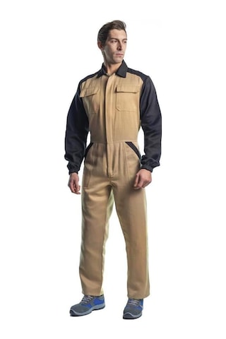 Şensel, Iş Tulumu-Eko.-, Bej-Siyah -55E813- Iş Elbisesi-Üniforma