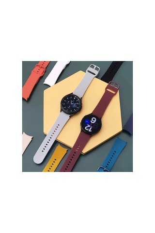 Samsung Galaxy Watch 4 5 6 7 Fe 40 40 44 Classic 42 43 46 47 Mm Uyumlu Kavisli Silikon Kordon