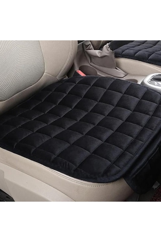 Siyah Seametal Peluş Sıcak Araba Klozet Kapağı Yastık Kaymaz Ön Sandalye Koltuk Nefes Alabilen Ped