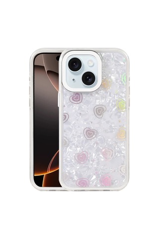 Apple Apple Uyumlu iPhone 14 Lumi Desenli Kapak - Beyaz Çok Renkli