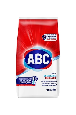 Abc Matik 10 Kg Beyazlar & Renkliler Ve Sık Yıkananlar 2 Li Paket