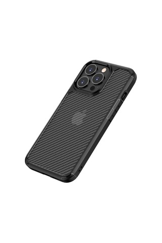 Apple Uyumlu iPhone 13 Pro Kılıf Zore İnoks Kapak Siyah