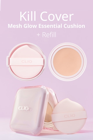 Hyalüronik Asit İçerikli Clıo Kill Cover Mesh Glow Essential Cushion Set 23n Ginger Spf50+ Pa++++ 23n Ginger
