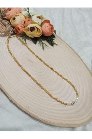 Fatmaeli Uçlu Şık Kolye Sarı