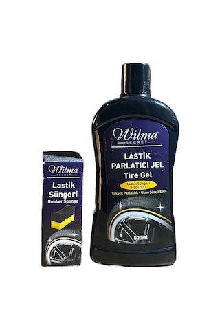 Wilma Secret Lastik Parlatıcı Jel - Sünger Yüksek Parlaklık Ve Islak Görünüm 500ml 5 Adet