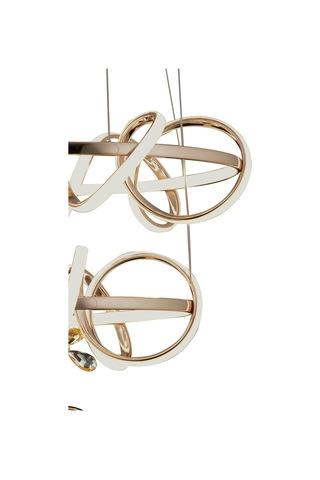 Kuzey Çift Katlı Gold Kumandalı Ve Dimerli Beyaz, Sarı, Gün Işığı Ledli Avize Sb-ld-451 Gold