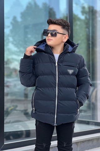Pina Kids Erkek Çocuk Çıkarılabilir Kapüşonlu Su Geçirmez Nova Kışlık Mont Km4012 Lacivert