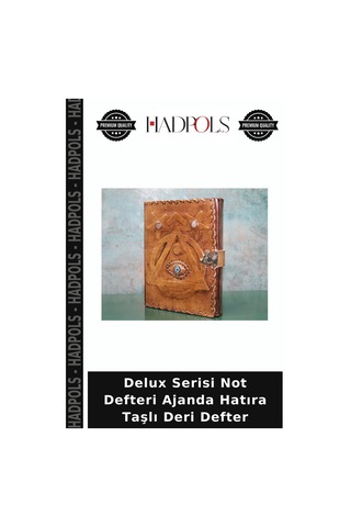 Delux Serisi Not Defteri Ajanda Hatıra Taşlı Deri Defter Çok Renkli
