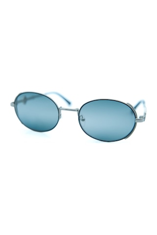 Ferfarini Ff 1484 470 54 Unisex Oval Gri Metal Güneş Gözlüğü Gri