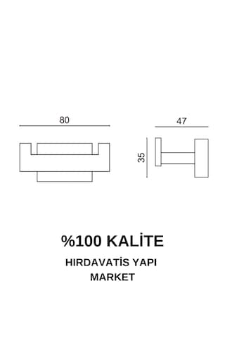 Çelik Banyo Paslanmaz Pirinç Kenzo 2 Li Askılık Gri
