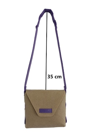 Kız Çocuk Omuz Çantası Keçe Sağlıklı Dikişsiz Etkinlik Günlük Çanta Kahve-mor Diğer