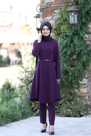 İbrahim Burak Etiler Collection Pileli Takım Elbise Mc0035 Mürdüm