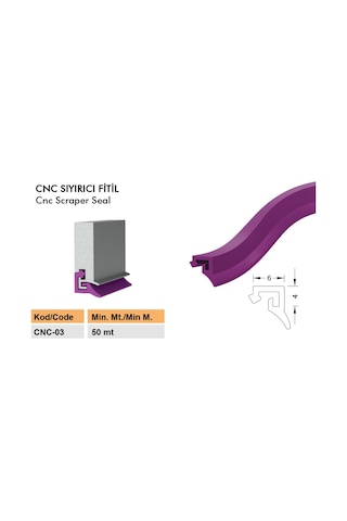 Cnc Tezgah Sıyırıcı Fitil Hareketli Eleman Fitili Eksen Sıyırıcı Siyah - 20 Metre (398588303)
