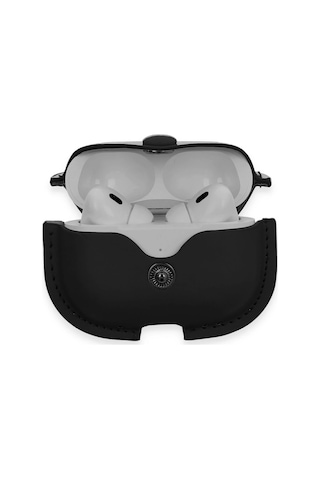 Gld-spt- Newface Apple Uyumlu AirPods Pro 2 2.nesil Çanta Deri Kılıf - Siyah