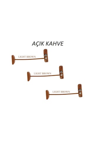 5 Adet Kidmix Çelik Halatlı Pencere Çocuk Emniyet Kilidi Açık Kahve