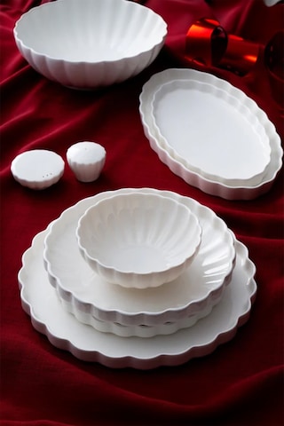 Acar Passion 29 Parça 6 Kişilik Yemek Takımı Beyaz