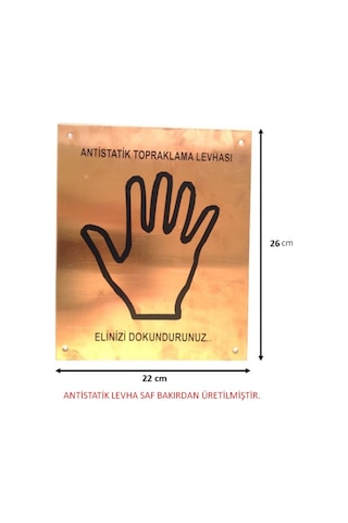 Antistatik Elektrik Bakır Topraklama Levhası