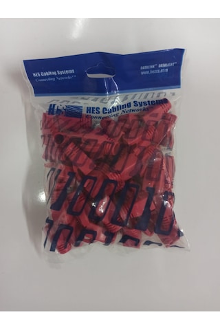 Hcs Utp Rj-45 Konnektör Kılıfı Kırmızı 50'Li Paket