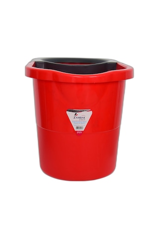 Zambak Plastik Temizlik Seti Kova+Mop+Paspas+Sap Kırmızı Renk