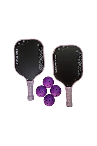 Avessa Pkl-set-200 Fiberglass Pıckle Raket Set Mor