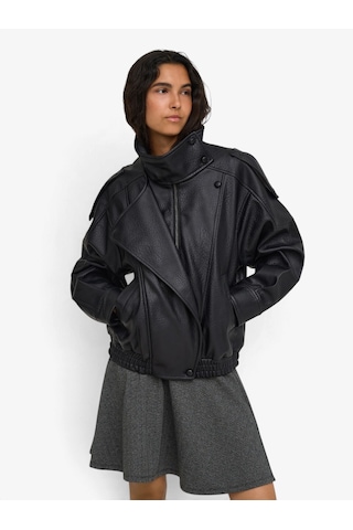 Only Onlvanı L/s Faux Leather Jacket Pnt Kadın Siyah Mont - 15380880