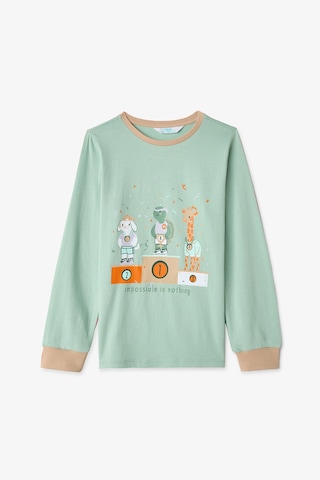 Penti Açık Yeşil Erkek Çocuk Turtle First Uzun Kollu Pamuklu Pijama Takımı