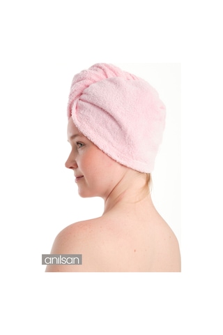 %100 Pamuk Bej-pudra-beyaz Havlu Bone Saç Kurutma Bonesi Kafa Havlusu Duş Banyo Bonesi Islak Saç Kurulama Bone Çok Renkli