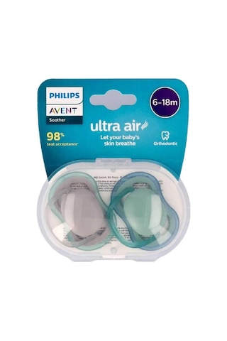 Philips Avent Scf085/16 Ultra Air 6 - 18Ay 2'li Emzik Yeşil - Mavi
