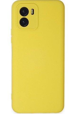 Vivo Y15s İçi Kadife Kaplı Esnek Silikon Kapak Ryc/ Nano Lansman Sarı