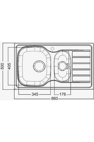 Artenova Kısa 1.5 Göz Paslanmaz Çelik Eviye 86 x 50 Sağ