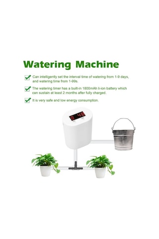 Pazly Akıllı Bitki Sulama Sistemi - Otomatik Damla Sulama Pompası 4/8 Başlıklı