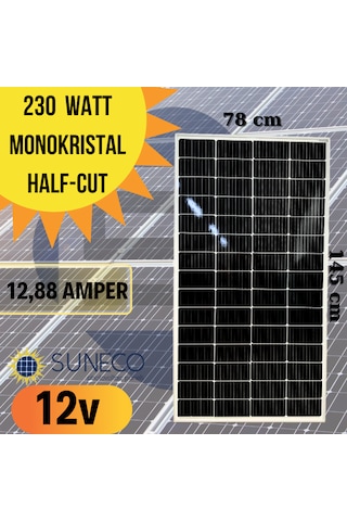230w B Watt Kalite Half-cut Monokristal Solar Güneş Paneli 12volt