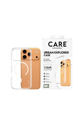Care By Panzerglass Flagship Apple Uyumlu iPhone 17 Pro Transparent Urban Explorer Beyaz Magsafe Kılıf