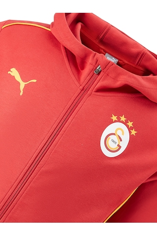 Galatasaray Puma A Takım Fermuarlı Kapüşonlu Sweatshirt 78121501 Sarı - Kırmızı