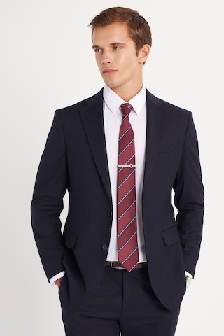 Tudors Erkek Slim Fit Mono Yaka Likralı Esnek Kumaş Lacivert Takım Elbise-33905 Lacivert