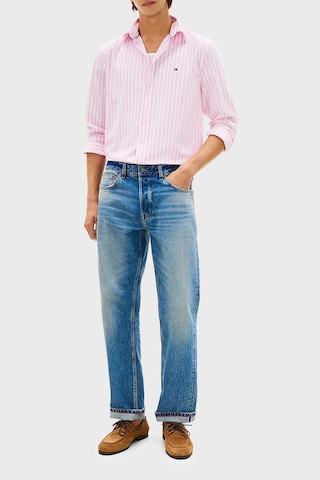 Tommy Hilfiger Erkek Gömlek Mw0mw42440 0d1 Pembe-beyaz Pembe-beyaz