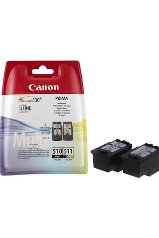 Canon Pg 510Bk/Cl 511 Kartus 2Lı Paket İkisi Bir Arada
