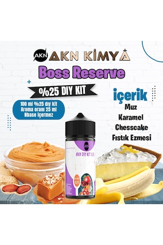 Boss Reserve Cutwood Yoğun Dıy Kit Muz Karamel Kek Gıda Aroması %25 Oranda Aroma İçerir Hazır Değildir 100 Ml