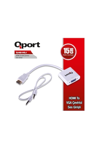 Q-hd-vgj Hdmı To Vga Cevırıcı+ Ses Jack