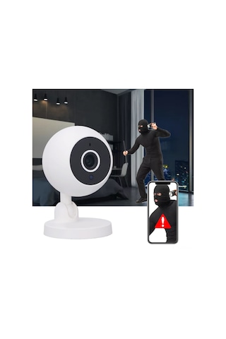 Geeroyoo Ev Güvenlik Kamerası 1080p Hd 2mp - 360 Dönüşlü Wifi İzleme, Hareket Algılama, İki Yönlü Ses, İnfrafed Gece Görüşü, 128g Tf Kart Desteği