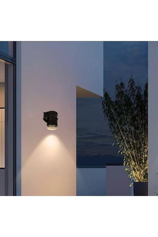 Ayrex Ucuz Geldi Tekli Çağlayan Aplik Ip54 Dış Mekan Zita Bahçe Aydınlatma Duvar Apliği + Gu10 Led Ampul Gün I Diğer