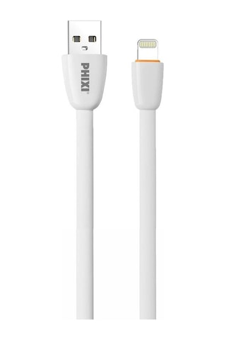 Phixi CB411L Force Yassı Kablolu 1 M Lightning Şarj ve Data Kablosu Beyaz